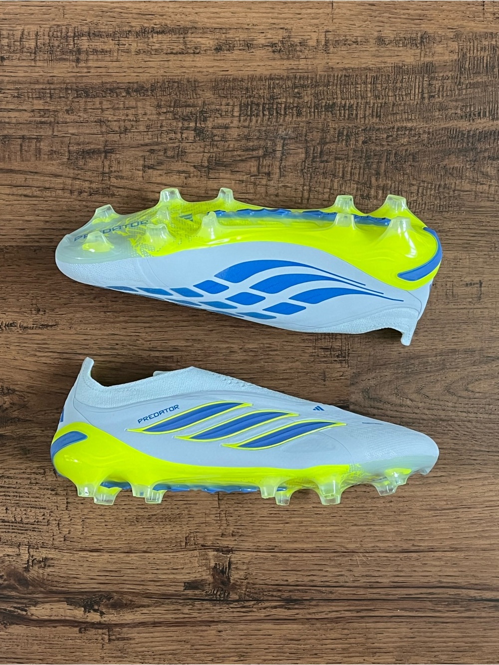 Adidas Predator Elite Laceless FG ‘Ray Blue Solar Yellow’ (size mens 11.5)